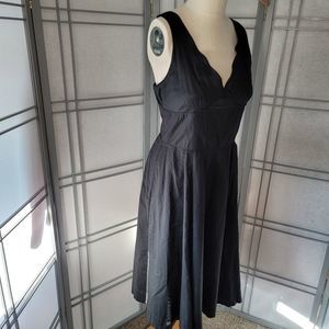 GAP Little Black Dress, Size 8, Sleeveless V Neck Dress, Side Zip